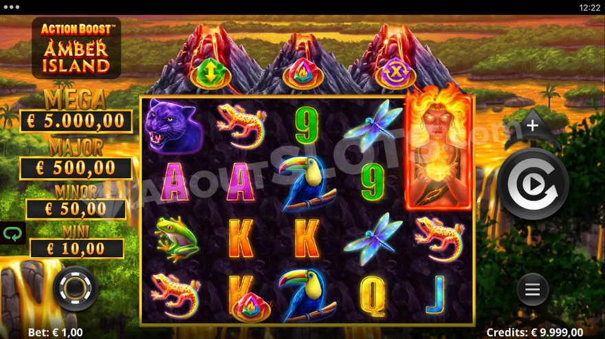 recensione slot Action Boost Amber Island