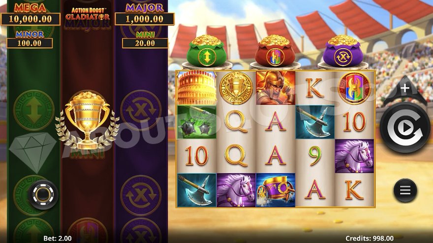 recensione slot Action Boost Gladiator