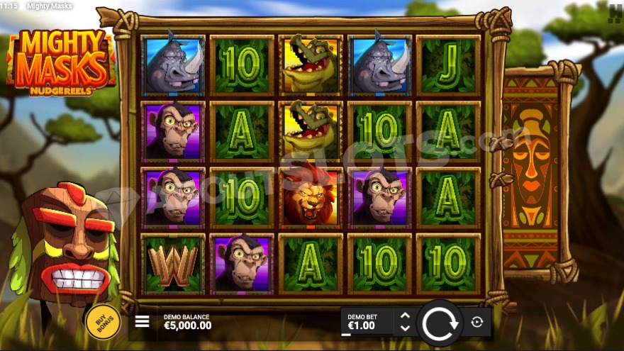 recensione slot Mighty Masks NudgeReels
