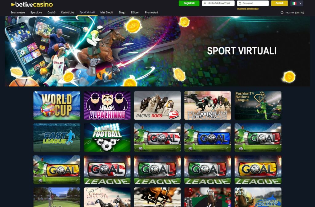 BetLiveCasino Sport virtuali
