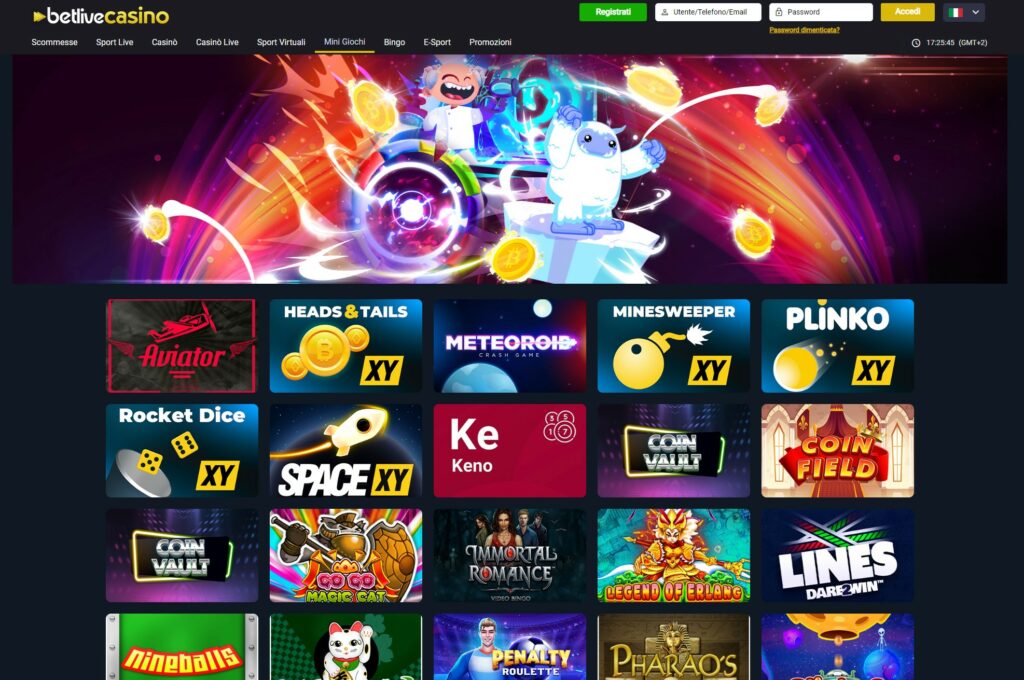 BetliveCasino - Mini giochi