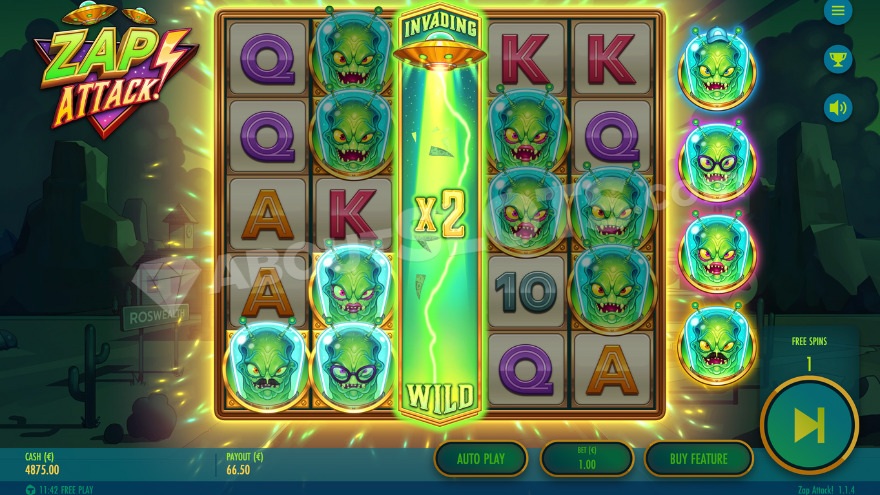 slot Zap Attack - Expanding Multiplier Wild - Gioco Bonus