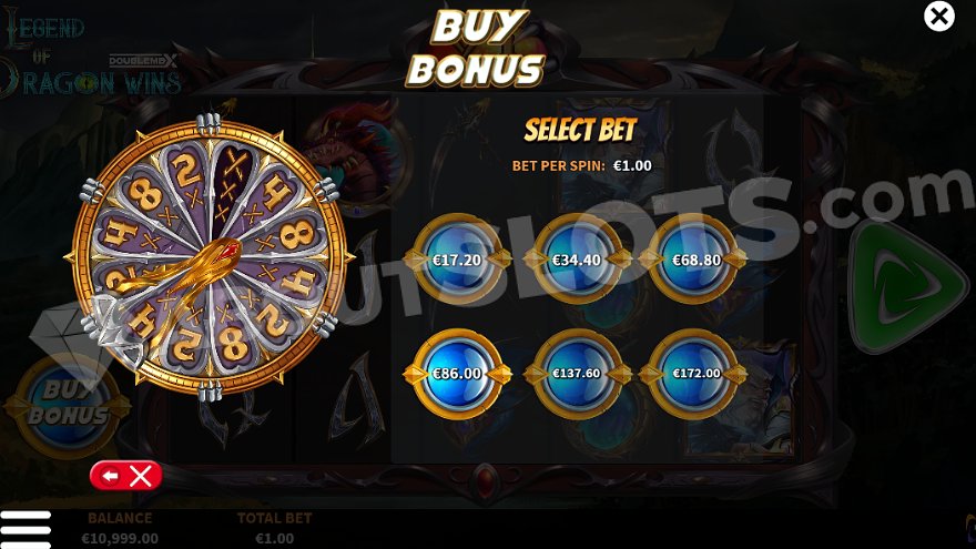 slot Legend of Dragon Wins DoubleMax - Acquisto Bonus