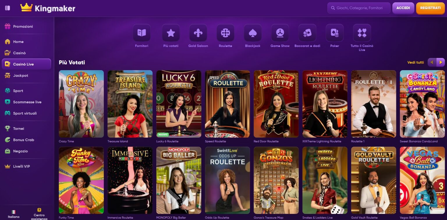 Kingmaker casino-live