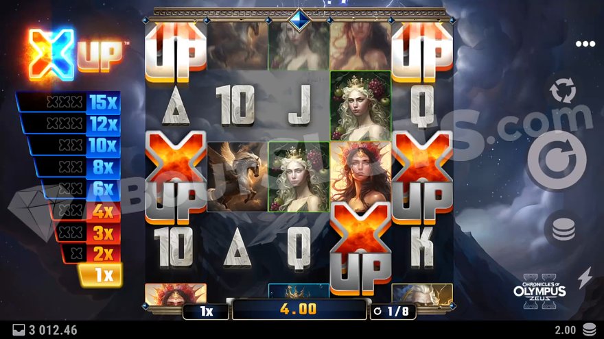 slot Chronicles of Olympus II - Zeus - Attivazione dei giri gratuiti