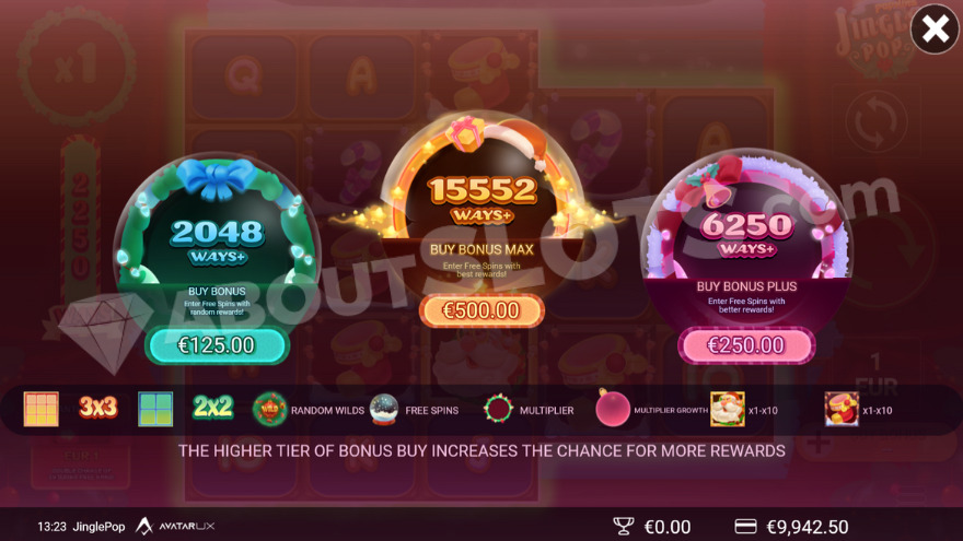 slot JinglePop - Acquisto Bonus
