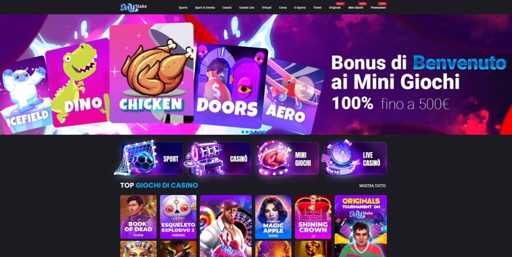 Mystake home page Italia