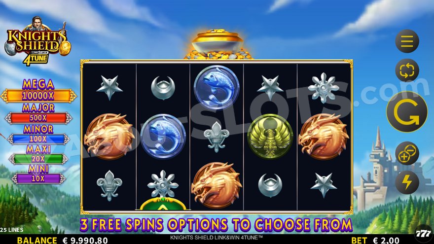 recensione slot Knights Shield LinkWin 4Tune