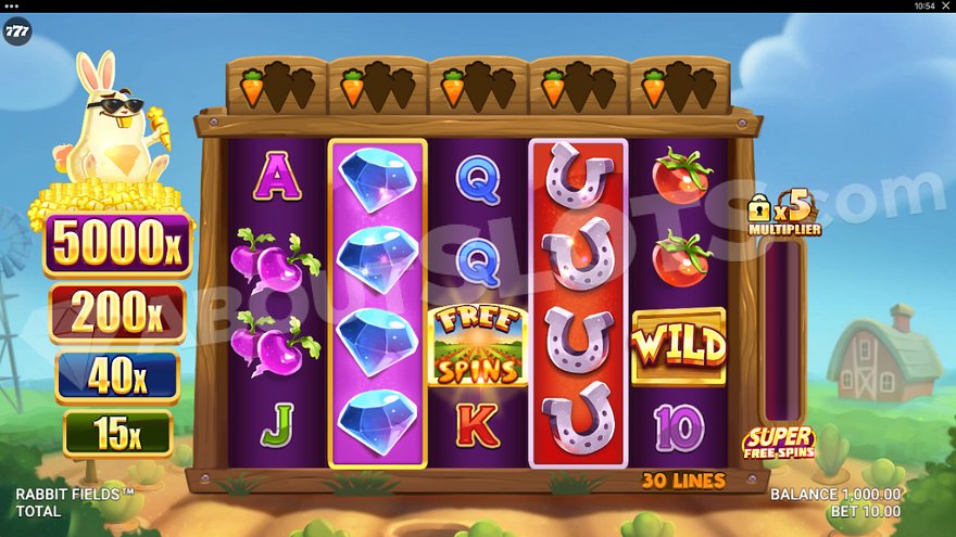 recensione slot Rabbit Fields