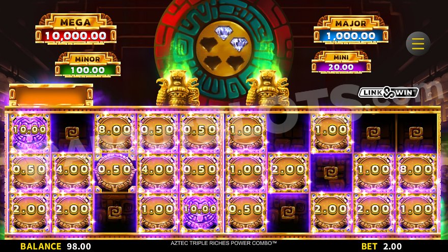 slot Aztec Triple Riches Power Combo - Funzione Power Combo Link&Win