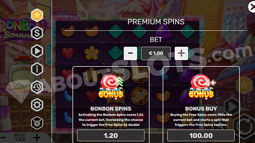 slot bonbon bonanza - Acquisto funzione