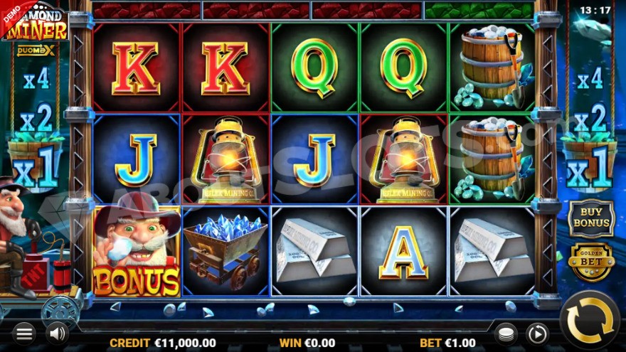 recensione slot Diamond Miner DuoMax