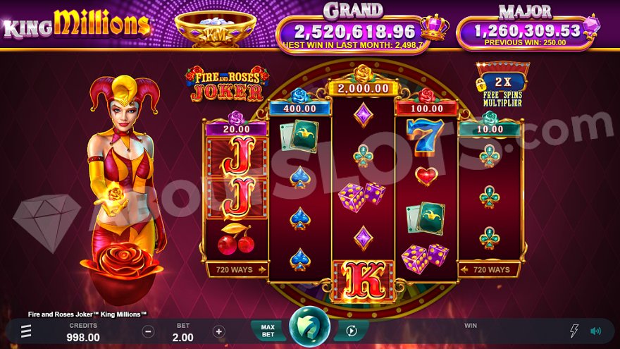 recensione slot Fire and Roses Joker King Millions