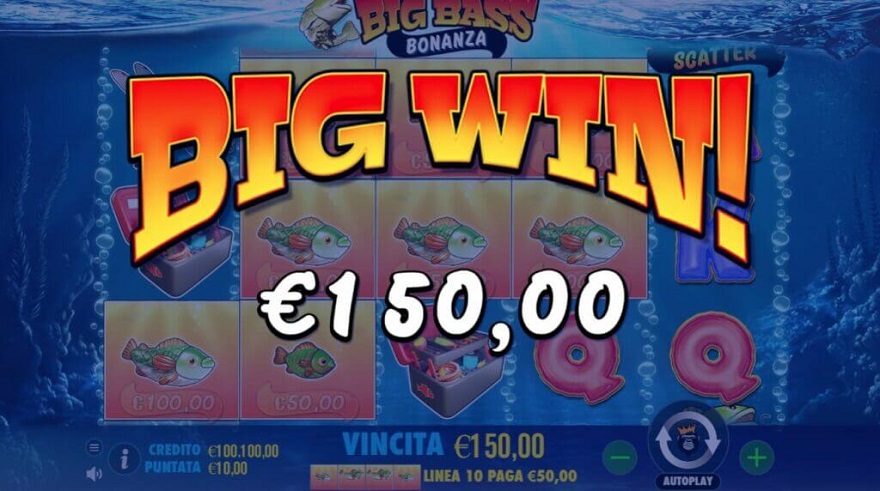 slot Bigger Bass Bonanza - Vincita