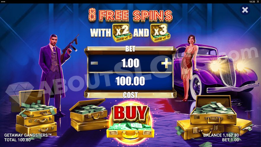 slot Getaway Gangsters - Acquisto funzione