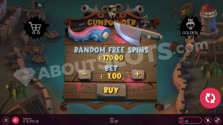 slot Gunpowder - Acquista funzione