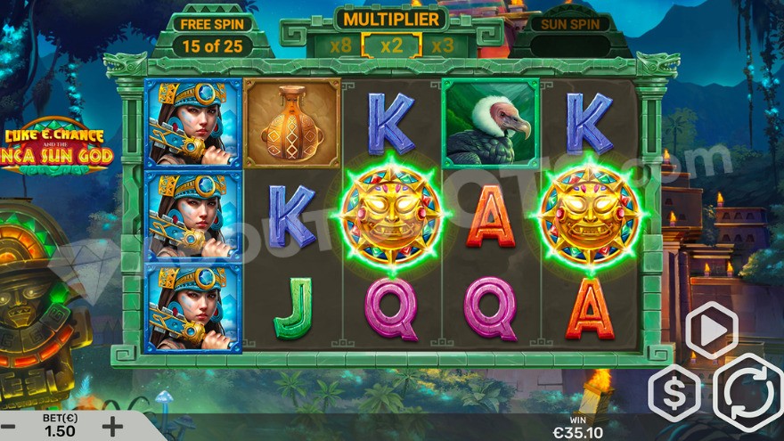 slot Luke E.Chance and the Inca Sun God - Giri Gratis