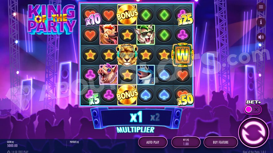 A casino slot in a club.