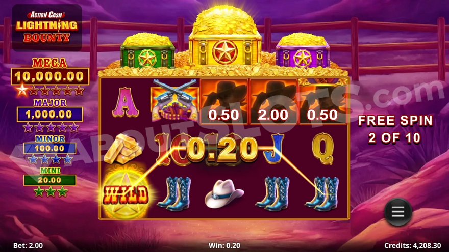 slot Action Cash Lightning Bounty - Red Coin Action Boost Free Spins