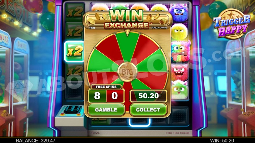 slot Trigger Happy - Scambio di vincite