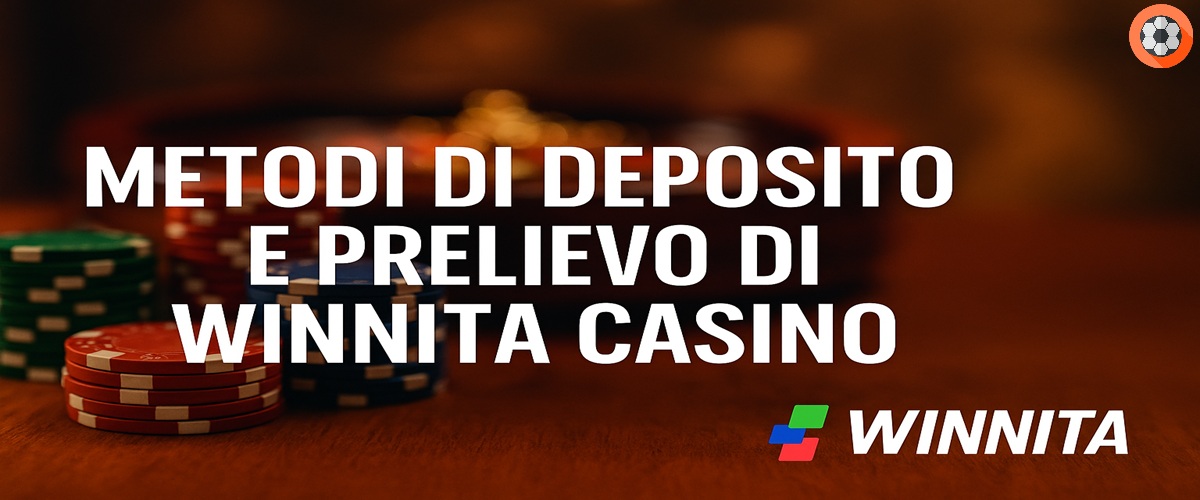 depositi e prelievi Winnita Casino con fiches e roulette in sfondo