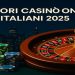 Roulette e fiches nei migliori casinò online italiani, skyline notturno e logo AllSportingBets