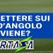 Banner con titolo “Scommettere sui calci d’angolo conviene?” e logo Sportaza, con sfondo di un campo da calcio e bandierina gialla.