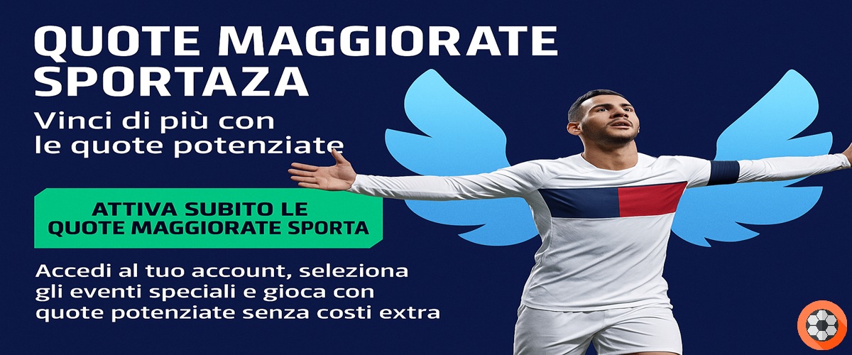 Quote Maggiorate Sportaza con quote potenziate sugli eventi pre-match