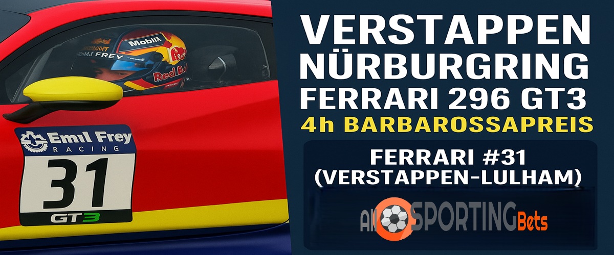 Verstappen corre la 4h Barbarossapreis al Nürburgring con la Ferrari 296 GT3