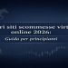 Copertina sobria sulle scommesse virtuali online 2026 con icone sportive e titolo centrale per guida principianti