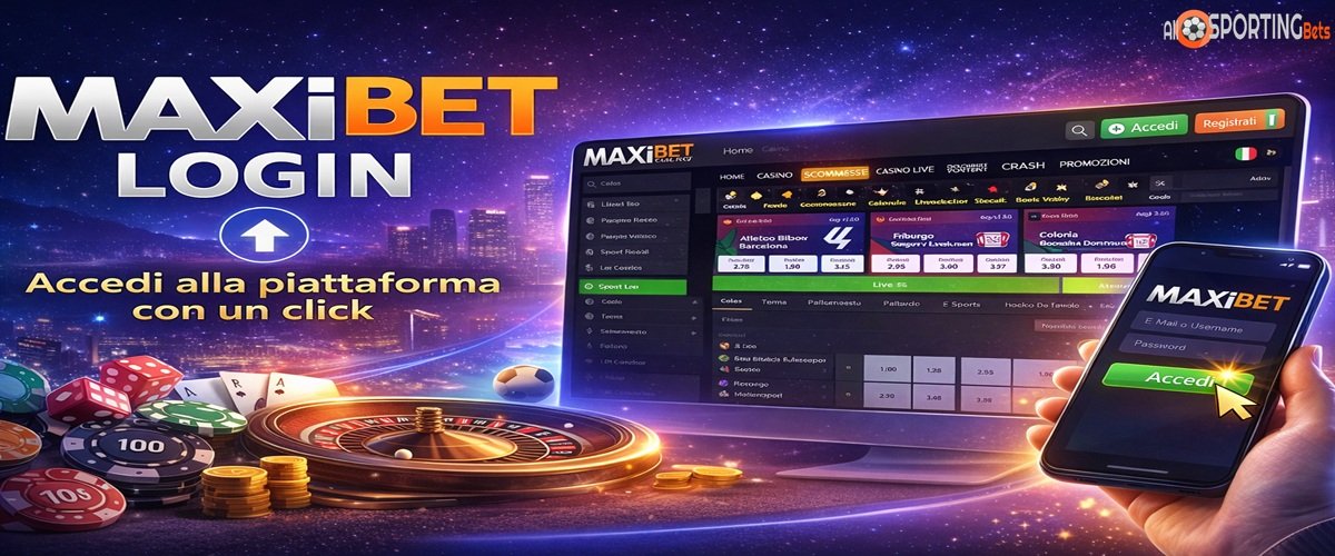 maxibet login accesso alla piattaforma con schermata desktop e mobile