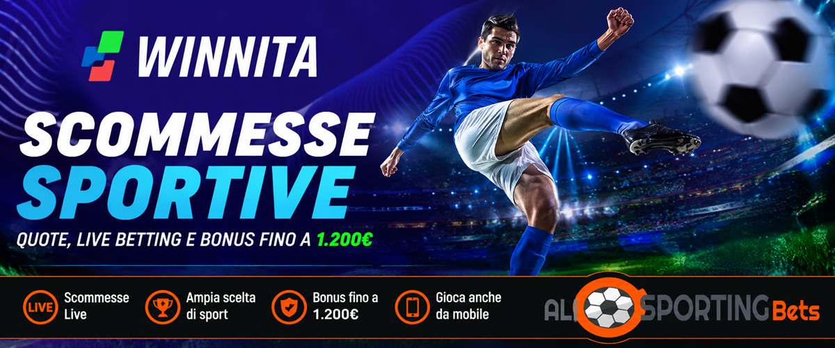 Winnita scommesse con live betting, quote sportive e bonus fino a 1.200 euro su Allsportingbets