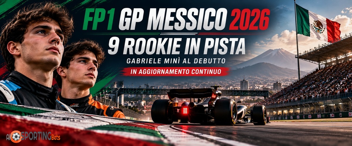 FP1 GP Messico 2026, nove rookie in pista e debutto di Gabriele Minì