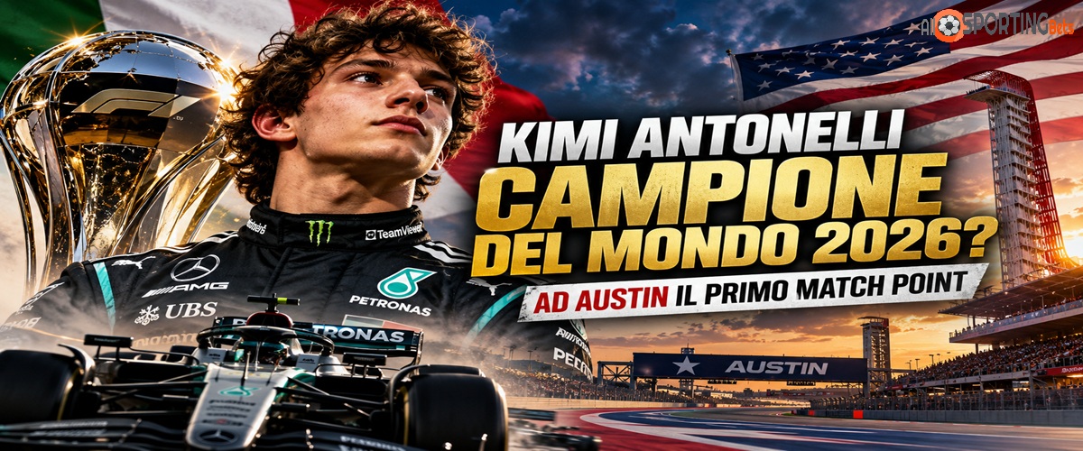 Kimi Antonelli campione del mondo F1 2026 con primo match point ad Austin