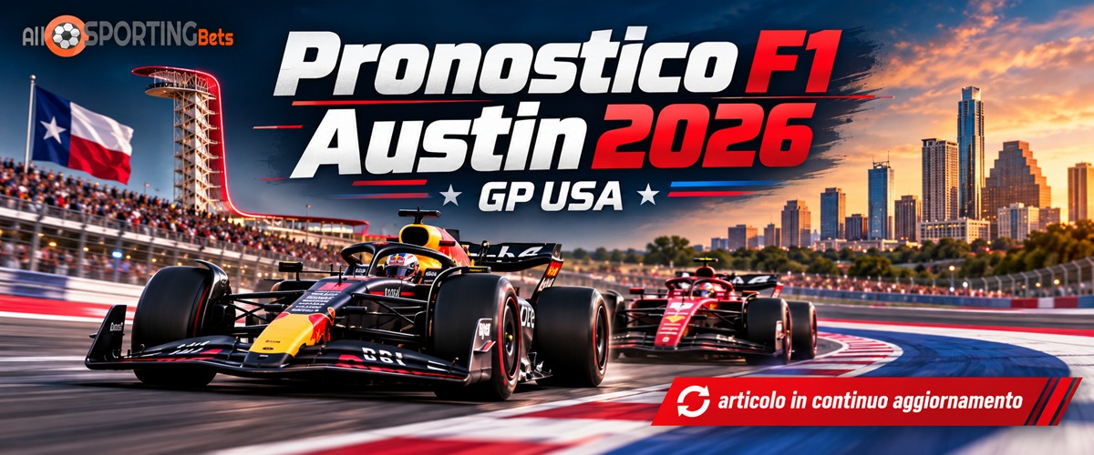 Pronostico F1 Austin 2026 GP USA con monoposto in pista e articolo in continuo aggiornamento